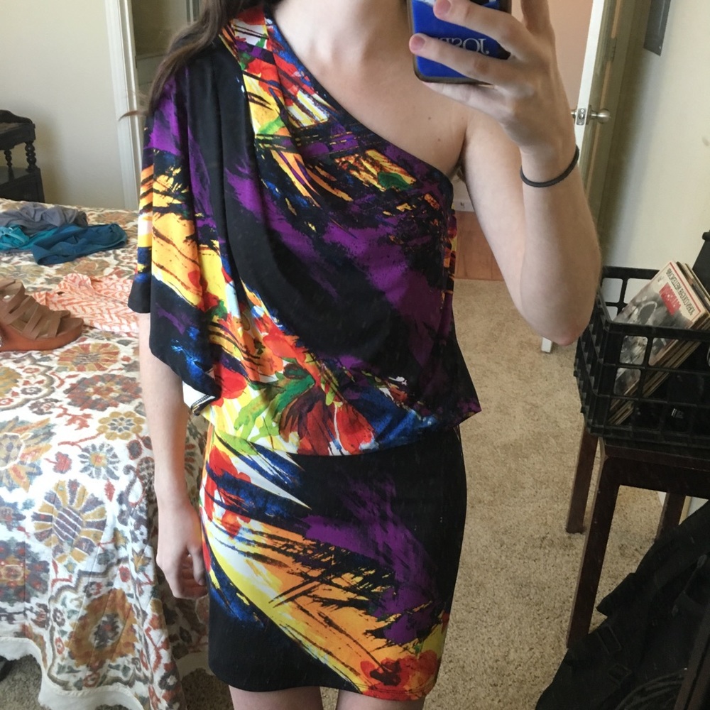 Jessica Simpson colorful dress